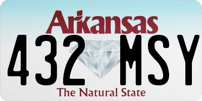 AR license plate 432MSY