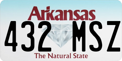AR license plate 432MSZ