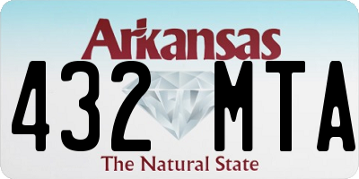AR license plate 432MTA