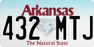 AR license plate 432MTJ