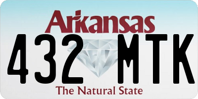 AR license plate 432MTK