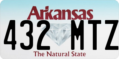 AR license plate 432MTZ