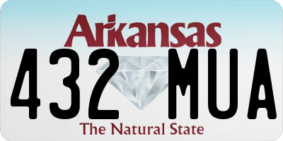AR license plate 432MUA