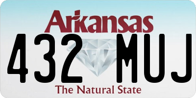 AR license plate 432MUJ