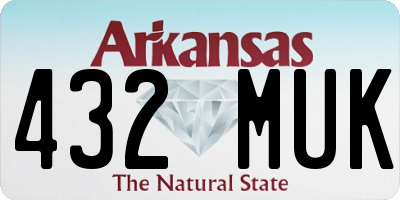 AR license plate 432MUK