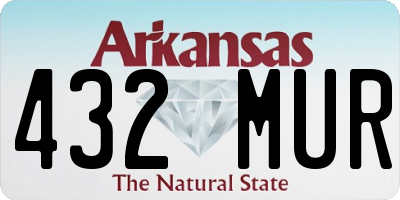 AR license plate 432MUR