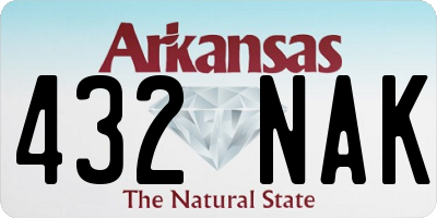 AR license plate 432NAK