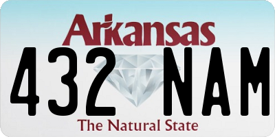 AR license plate 432NAM