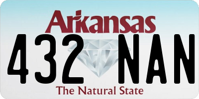 AR license plate 432NAN