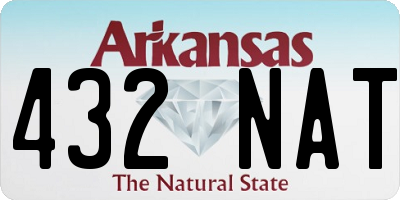 AR license plate 432NAT