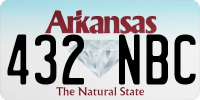 AR license plate 432NBC