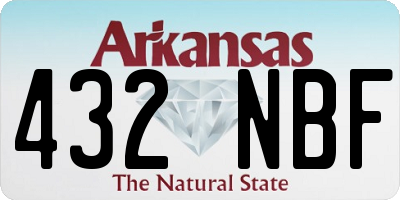 AR license plate 432NBF
