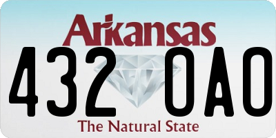 AR license plate 432OAO