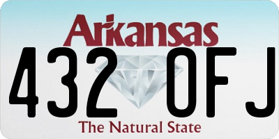 AR license plate 432OFJ