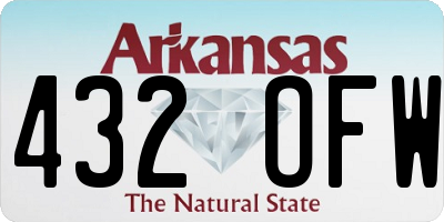 AR license plate 432OFW