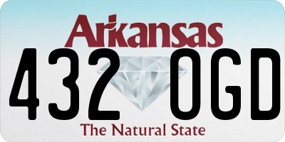 AR license plate 432OGD