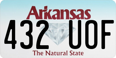 AR license plate 432UOF