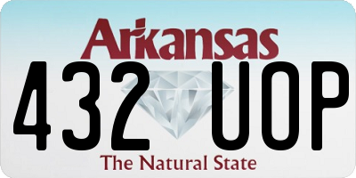 AR license plate 432UOP