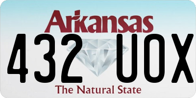 AR license plate 432UOX