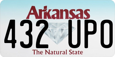 AR license plate 432UPO