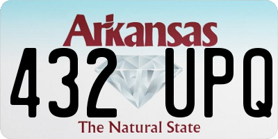 AR license plate 432UPQ