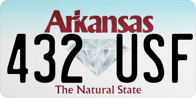 AR license plate 432USF