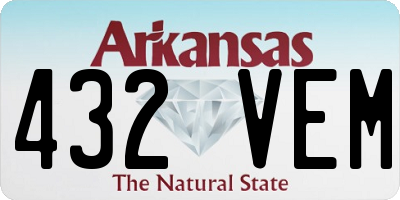 AR license plate 432VEM