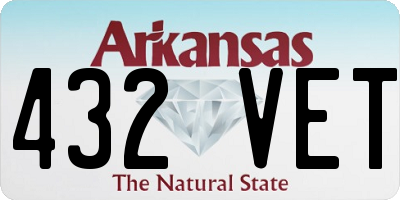 AR license plate 432VET
