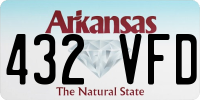 AR license plate 432VFD