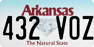 AR license plate 432VOZ