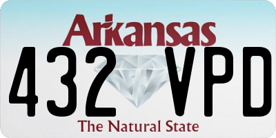AR license plate 432VPD