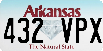 AR license plate 432VPX