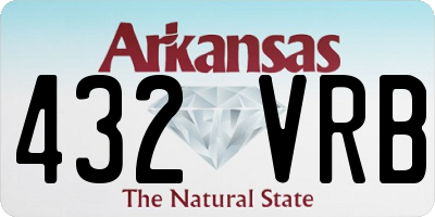 AR license plate 432VRB