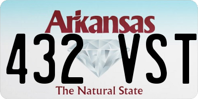 AR license plate 432VST