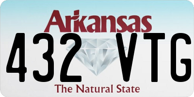 AR license plate 432VTG