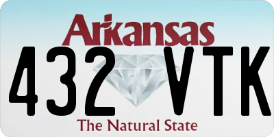 AR license plate 432VTK