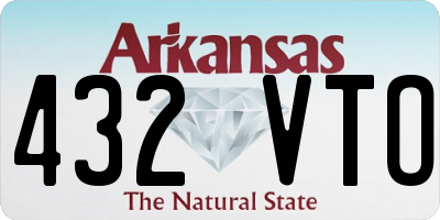 AR license plate 432VTO