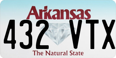 AR license plate 432VTX