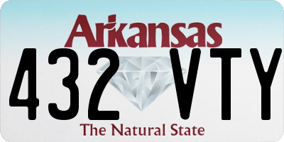 AR license plate 432VTY