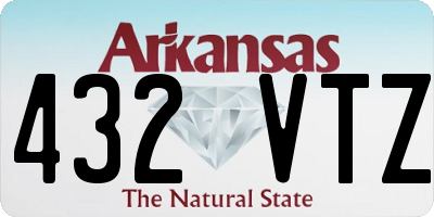 AR license plate 432VTZ