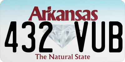 AR license plate 432VUB