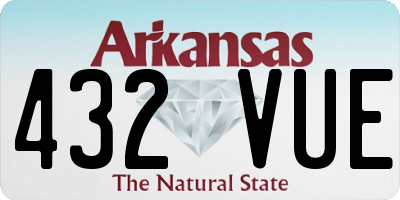 AR license plate 432VUE