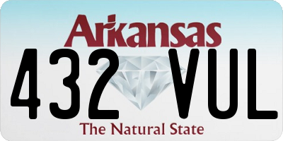 AR license plate 432VUL