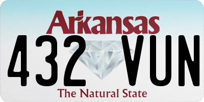 AR license plate 432VUN