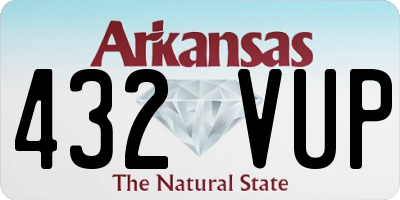 AR license plate 432VUP