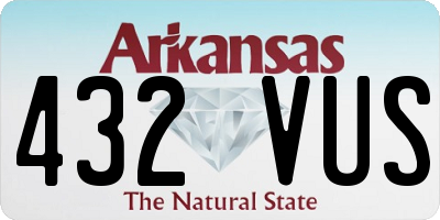AR license plate 432VUS