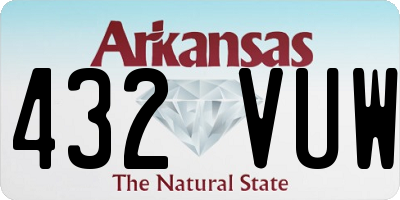 AR license plate 432VUW
