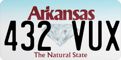 AR license plate 432VUX