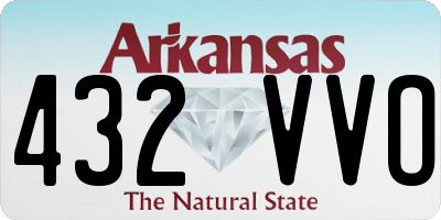 AR license plate 432VVO