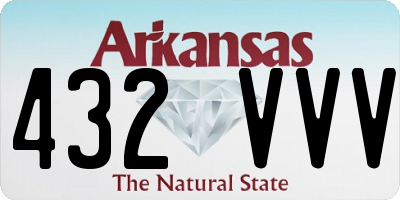 AR license plate 432VVV